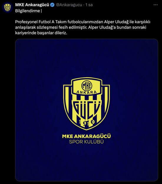 mke ankaragucu alper uludag ile yollarini ayirdi 0 d2QAkF7Z