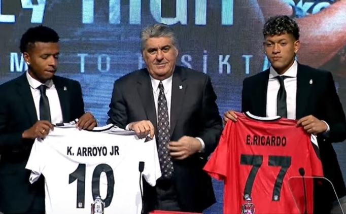 canli besiktasta yeni transferler basina tanitiliyor