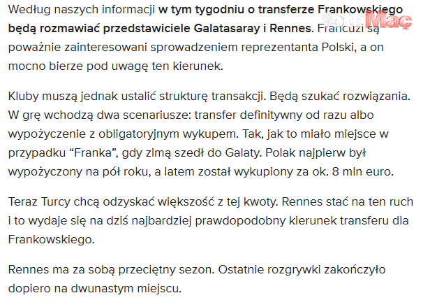 galatasaray haberi frankowski icin fransiz ekibi devrede iki transfer ihtimali mevcut 4