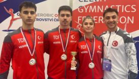 milli aerobik cimnastikciler cekyada 9 madalya kazandi RfmkRefR