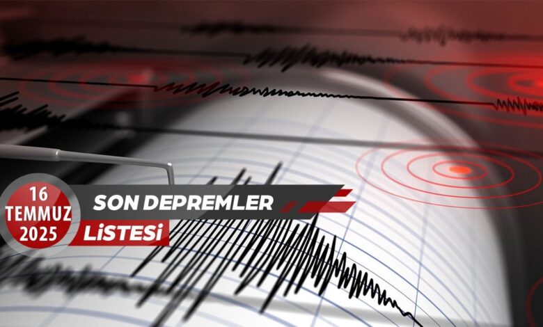 Son dakika deprem! 16 Temmuz nerede deprem oldu, kaç şiddetinde? AFAD, Kandilli son depremler 1 son dakika deprem 16 temmuz nerede deprem oldu kac siddetinde afad kandilli son depremler xXAUFBA1