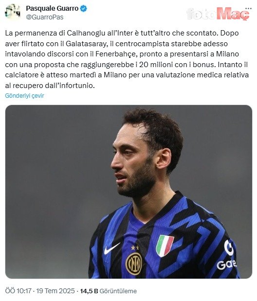 transfer haberi fenerbahcenin hakan calhanoglu teklifi ortaya cikti italyan gazeteci duyurdu 3 l89yt6rc