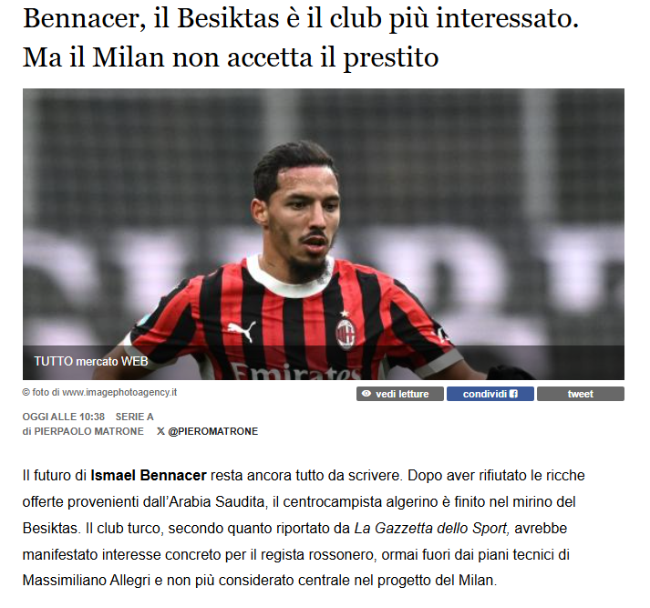 transfer haberi besiktastan ismael bennacer hamlesi milandan bonservis sarti 0 9Iw38eGN